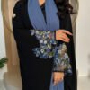 color sleeve black arabic designer abaya